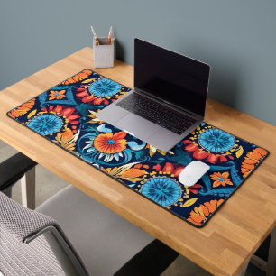 Kleurrijke Boho Bloemrijke Elegantie: Trillende Ma Bureaumat
