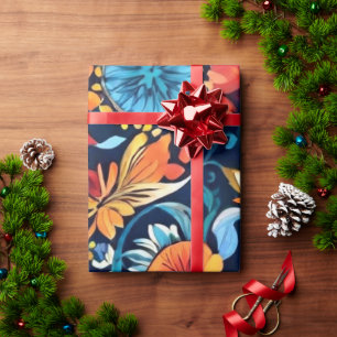 Kleurrijke Boho Bloemrijke Elegantie: Trillende Ma Cadeaupapier
