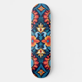 Kleurrijke Boho Bloemrijke Elegantie: Trillende Ma Persoonlijk Skateboard