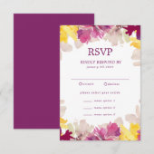 Kleurrijke Boho Bloemrijke Zomer Lente Trouw  RSVP Kaartje (Voorkant / Achterkant)
