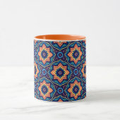 Kleurrijke Boho Chic Bloemenpatroon Mok (Midden)