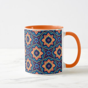 Kleurrijke Boho Chic Bloemenpatroon Mok