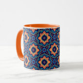 Kleurrijke Boho Chic Bloemenpatroon Mok (Voorkant links)