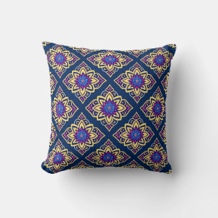 Kleurrijke Boho Chic geometrische bloemenpatroon Kussen