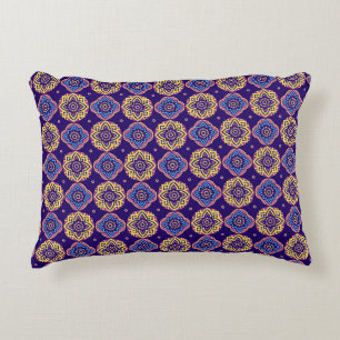 Kleurrijke Boho Chic Mandala Patroon Accent Kussen