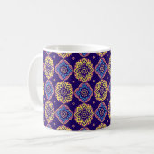 Kleurrijke Boho Chic Mandala Patroon Koffiemok (Voorkant links)