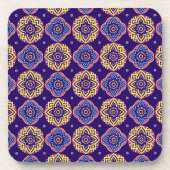 Kleurrijke Boho Chic Pattern Onderzetters - Set va (Voorkant)