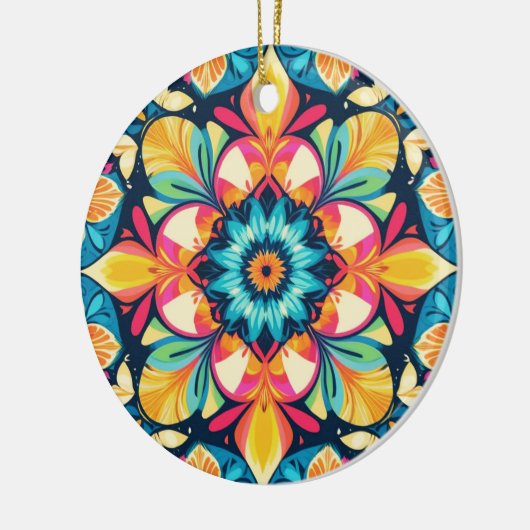 Kleurrijke Boho  Decoratief Keramisch Ornament (Links)