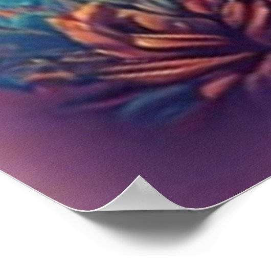 Kleurrijke Boho Desert Cactus Art Poster (Hoek)