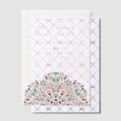 Kleurrijke Boho Etnische Botanische Accent Mandala Vellum Uitnodigingen (Offset (Uitnodiging))