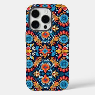 Kleurrijke Boho Floral Elegance: Levendige Mandala iPhone 16 Pro Hoesje