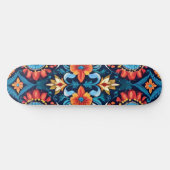 Kleurrijke Boho Floral Elegance: Levendige Mandala Persoonlijk Skateboard (Horizontaal)