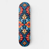 Kleurrijke Boho Floral Elegance: Levendige Mandala Persoonlijk Skateboard (Voorkant)
