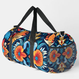 Kleurrijke Boho Floral Elegance: Levendige Mandala Plunjezak