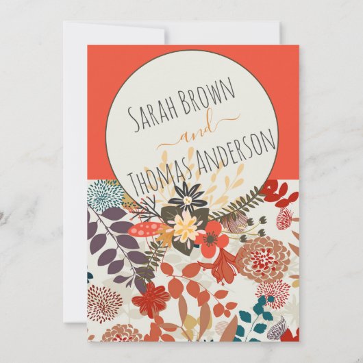 KLEURRIJKE BOHO FLORAL KAART (Achterkant)