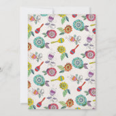 Kleurrijke Boho Floral Mexicaanse Fiesta Verjaarda Kaart (Achterkant)