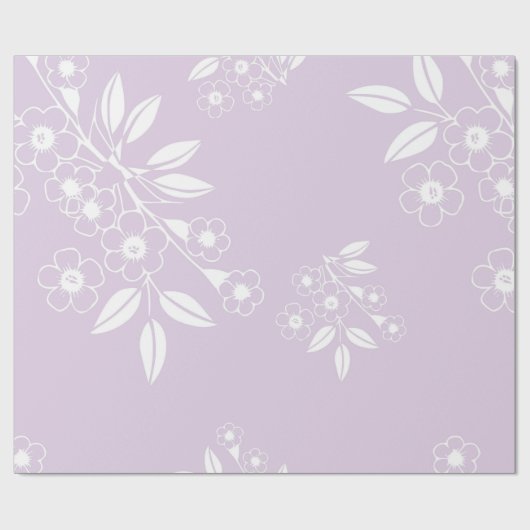 Kleurrijke Boho Floral Patroon Esthetisch Cadeaupapier (Vlak)