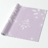 Kleurrijke Boho Floral Patroon Esthetisch Cadeaupapier (Uitgerold)