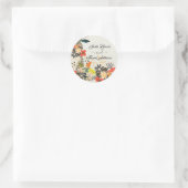 KLEURRIJKE BOHO FLORAL RONDE STICKER (Tas)