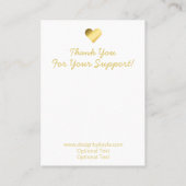 Kleurrijke Boho Foliage Ketting & Oorbel Display Visitekaartje (Achterkant)