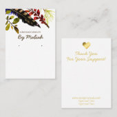 Kleurrijke Boho Foliage Ketting & Oorbel Display Visitekaartje (Voorkant / Achterkant)