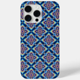 Kleurrijke Boho geometrische bloemenpatroon iPhone 15 Pro Max Hoesje