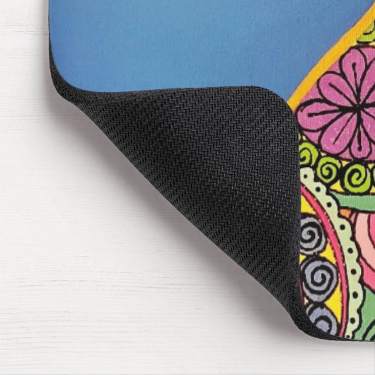 Kleurrijke Boho Guitar Mousepad Muismat (Hoek)