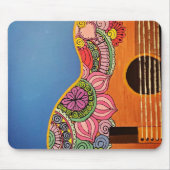 Kleurrijke Boho Guitar Mousepad Muismat (Voorkant)