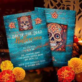 Kleurrijke Boho Halloween Dag van de Doden Kaart