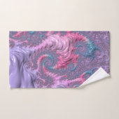 Kleurrijke Boho Hippie Groovy Trippy Pastel Fracta Bad Handdoek (Handdoek)