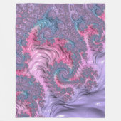 Kleurrijke Boho Hippie Groovy Trippy Pastel Fracta Fleece Deken (Voorkant)