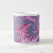 Kleurrijke Boho Hippie Groovy Trippy Pastel Fracta Grote Koffiekop (Voorkant)