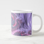 Kleurrijke Boho Hippie Groovy Trippy Pastel Fracta Grote Koffiekop (Rechts)