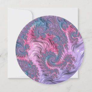 Kleurrijke Boho Hippie Groovy Trippy Pastel Fracta Kaart