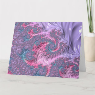 Kleurrijke Boho Hippie Groovy Trippy Pastel Fracta Kaart