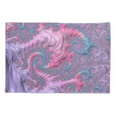 Kleurrijke Boho Hippie Groovy Trippy Pastel Fracta Kussensloop (Achterkant-Links)