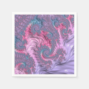 Kleurrijke Boho Hippie Groovy Trippy Pastel Fracta Servet