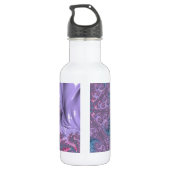 Kleurrijke Boho Hippie Groovy Trippy Pastel Fracta Waterfles (Achterkant)