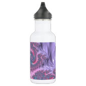 Kleurrijke Boho Hippie Groovy Trippy Pastel Fracta Waterfles (Rechts)