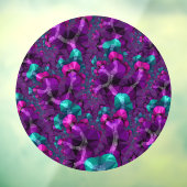 Kleurrijke Boho Hippie Jewel Tone Low Poly Fractal Raamsticker (Vel 3)