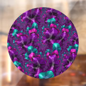 Kleurrijke Boho Hippie Jewel Tone Low Poly Fractal Raamsticker (Vel 2)