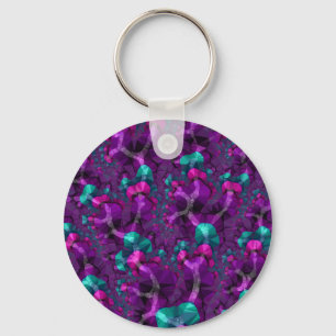 Kleurrijke Boho Hippie Jewel Tone Low Poly Fractal Sleutelhanger