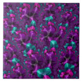 Kleurrijke Boho Hippie Jewel Tone Low Poly Fractal Tegeltje (Voorkant)