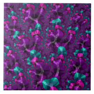 Kleurrijke Boho Hippie Jewel Tone Low Poly Fractal Tegeltje