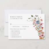 Kleurrijke Boho Maaltijden RSVP Kaartje (Voorkant)