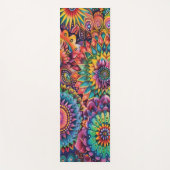 Kleurrijke Boho Mandala Bloemige Premium Yogamat (Voorkant)