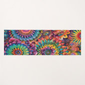 Kleurrijke Boho Mandala Bloemige Premium Yogamat (Voorkant (horizontaal))