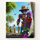 Kleurrijke Boho Ninja Notitieboek (Achterkant)