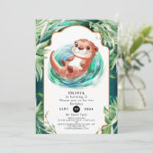 Kleurrijke Boho Otter Verjaardag Kaart (Staand voorkant)