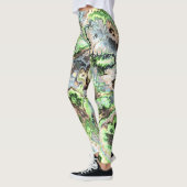 Kleurrijke Boho Pastel Fractal Marmer Abstracte ku Leggings (Links)